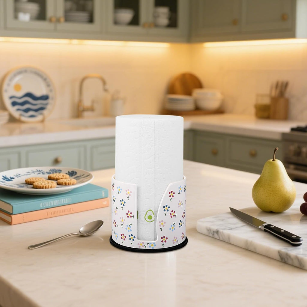 Floral Ceramic Paper Towel Holder