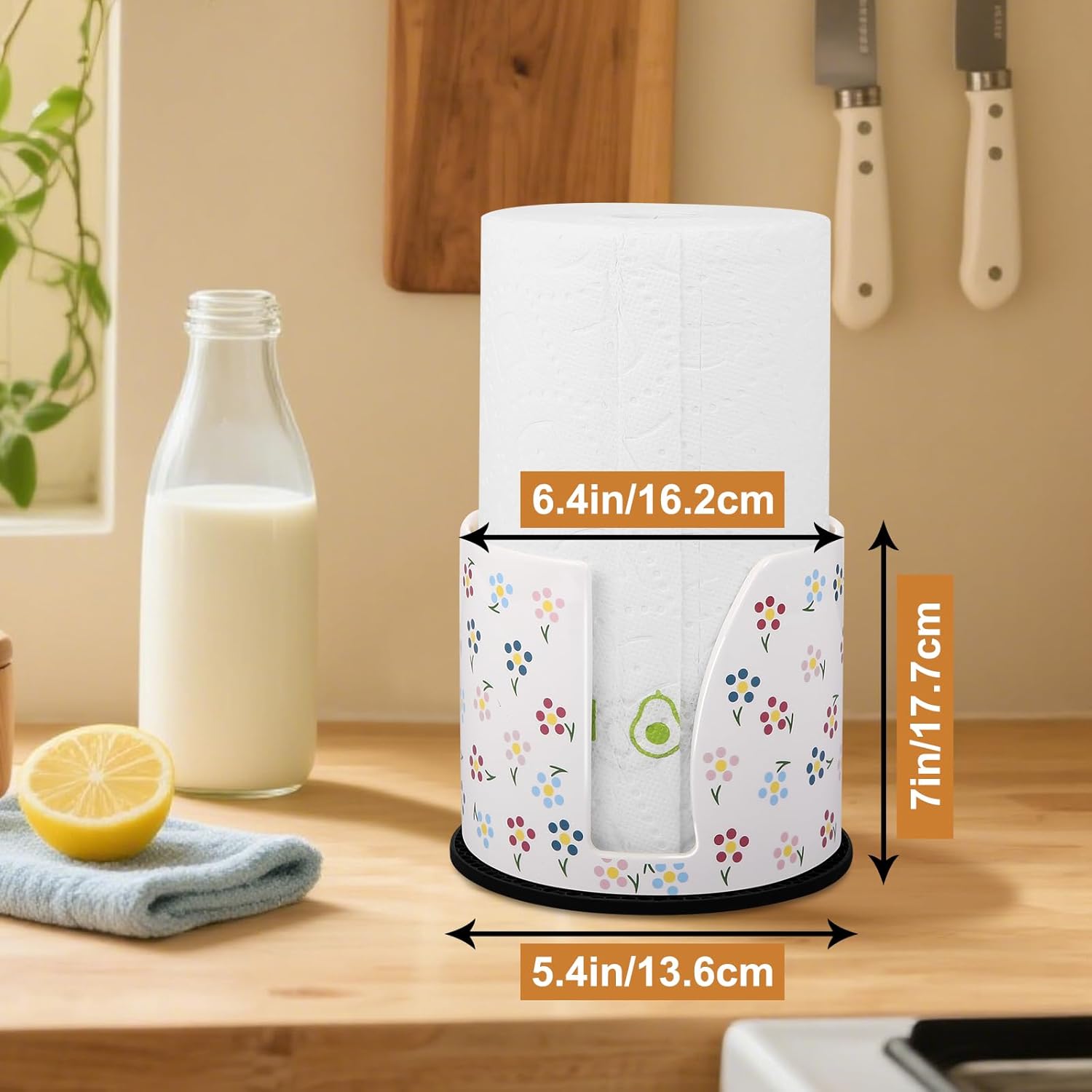Floral Ceramic Paper Towel Holder